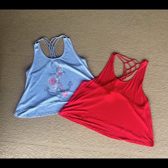 Zenana Outfitters Tops - Lot of 2 Zenana Outfitters Net Racerback Tank Tops Sz L